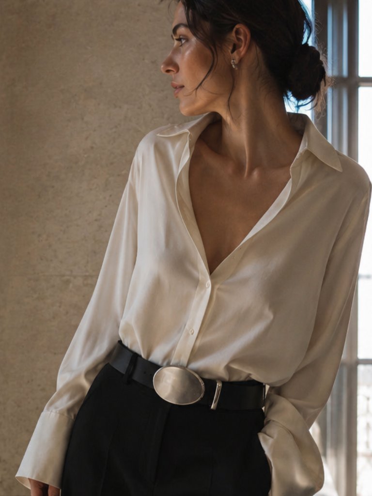Nwt Isabel Marant Leonie Black Leather Silver Buckle Belt